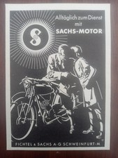Fichtel & Sachs Saxonette, Motorrad, motorbike, zum Dienst, Werbung advert, 1938