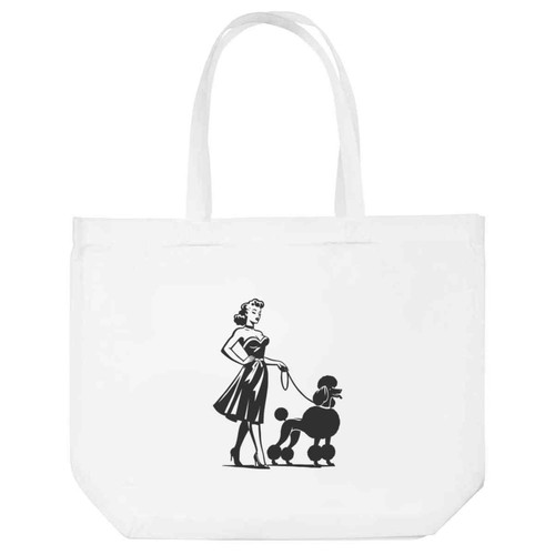 Einkaufstasche retro mädchen - einkaufstasche,