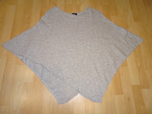 Feinstrick poncho hellgrau - feinstrick,