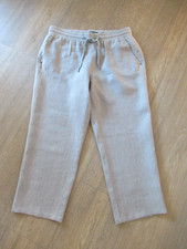 Sehr hochwertige 3/4 Leinen Hose von OLSEN gr. 38 100% Leinen Khaki/Safari=NEU