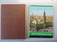 DIERCKE Weltatlas 1957 + Atlas für Hamburger Schulen Teil 1 von 1973 Westermann