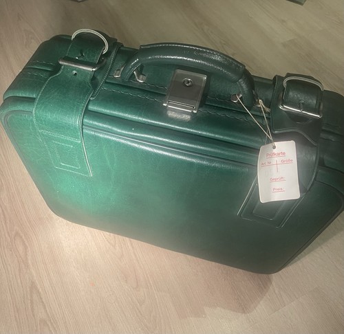 Vintage koffer dunkelgrün mit - koffer,