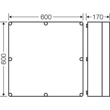 Hensel 2000013 Leergehäuse Kunststoff Gehäuse Verteilerschrank-Zubehör Schrank