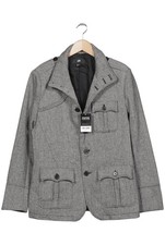 H&M Jacke Herren Anorak Jacket Kurzmantel Gr. EU 52 Wolle Grau #91dp9x4
