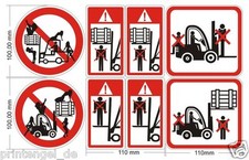 Aufkleber Warnung Stapler