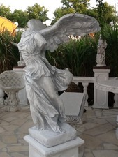 Gartenfigur "Nike von Samothrake, Menschen, Steinguss, 101 cm, Statue Gartendeko
