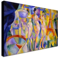 Die Stadt Paris - Abstrakt von Robert Delaunay - Gerahmter Wandbild Leinwanddruck