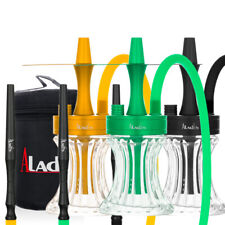 Aladin 2 Go - Alu - mit Tasche & Schlauchset Wasserpfeife - Shisha Hookah