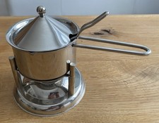 Saucenwärmer Soßenwärmer Butterwärmer Edelstahl 6-teiliges Set Stövchen  + Topf
