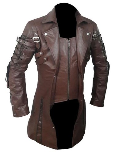 Herren echt braun leder - echt,