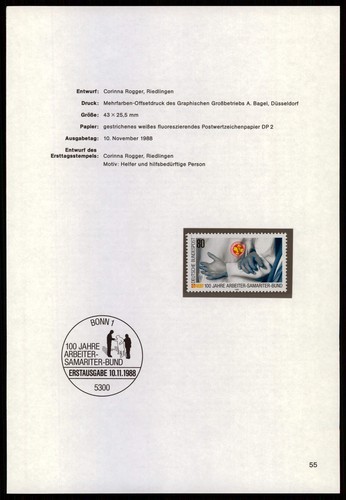 Brd schmuckblatt 1988 - brd,