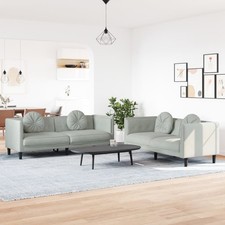 Sofagarnitur Kissen Loungesofa Polstersofa Sofa Couch Wohnzimmer Samt NEU DE