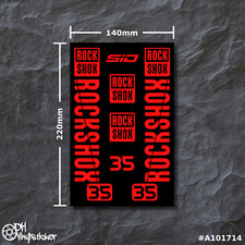 Rockshox 35 Sticker Neonrot  |