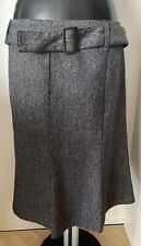 Adiago Eleganter Rock Schwarz Weiß Meliert Wolle Mix Gr 44 ❤️