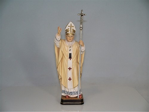 Holz figur geschnitzt papst - figur,