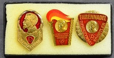 DDR MfS WR 3er Set Abzeichen Dzierzynski Dynamo Sportler Staatssicherheit 3345