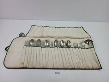 Besteck AWS Wellner Alpacca 6 Pers. Perlenstab Butter- Käsemesser Antik #257225