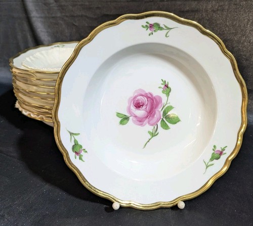 Meissen teller rote rose - rote,