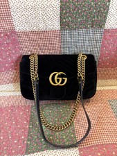 Gucci black matelasse velvet