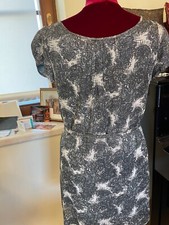 DE Damen 60er 70er Jahre Kleid 36/38 Glitzer Lurex mit Gürtel Party Retro