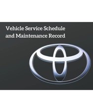 Vehicle Service Schedule and Maintenance Record: Replacement Service History Boo