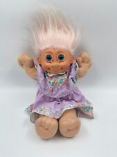 Zaubertroll Troll Puppe Plüsch doll bunt ca. 30 cm lila vintage