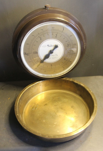 Vintage salter wandwaage braun - salter,