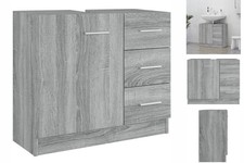 Waschbeckenschrank Grau Sonoma 63x30x54 Cm Spanplatte B-Ware