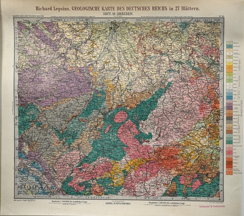 Lepsius geologische karte des - lepsius:,