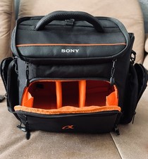 neuwertige gepolsterte Fototasche Kameratasche von SONY in Schwarz