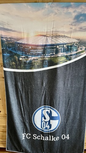 Schalke velours badetuch - 04, velours-badetuch