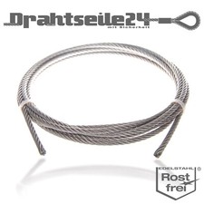 Stahlseil Drahtseil Edelstahl 0,5mm 1mm 1,5mm 2mm 3mm 4mm 5mm 6mm 8mm 7x7 7x19