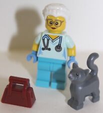 Lego® Figur Tierärztin mit Katze Minifig Animal Cat