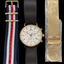 EXCLUSIVES SET: HERREN CHRONO IP GOLD +2 BÄNDER + EINSTELLTOOL #  SCHMUCKJAGD