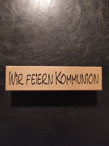 Holzstempel wir feiern - wir,