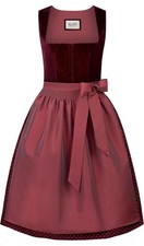 Stockerpoint Damen Dirndl Aurora Bayrisches Kleid Luxus 2-teilig Bordeaux UK 20