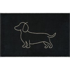 Cawö Badematte WE LOVE DOGS BL 50x80 cm schwarz Badteppich Badvorleger