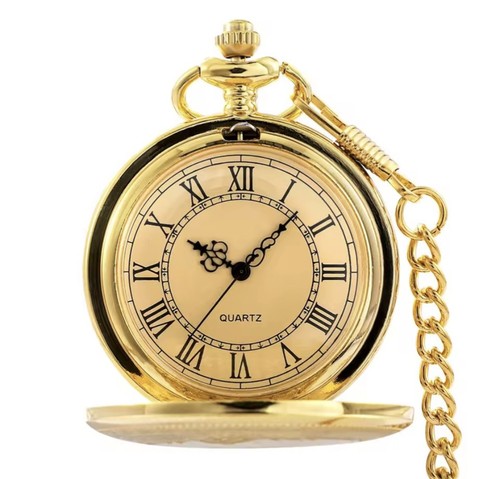 Taschenuhr quarz gold - taschenuhr,