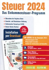Steuer 2024 Einkommenssteuer Steuererklärung Steuerprogramm Aldi Download 24