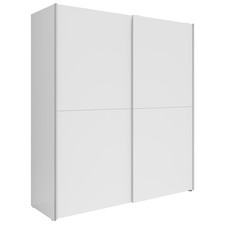 Schwebetürenschrank - weiß - 2 Türen - 170 cm Kleiderschrank Schrank