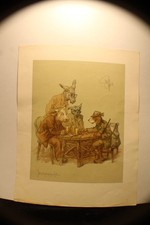 alter Druck Farbblatt Bild