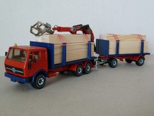Siku 3810 – 1:55 – MB NG 2232 - LKW-Zug m. Rungen-Aufbau - Unikat – top Zustand!