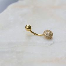 18K Gelbgold über Kugel Charm