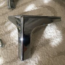 Bein Fuß Metall Dreieck Möbelbein für Schrank, Sofa Couch silber hochglanz Chrom