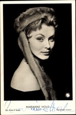 Ak Schauspielerin Marianne Hold, Autogramm, Portrait, Pelz - 3912240