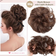 Haarteil wie Echthaar Dutt Haargummi Haarverlängerung Buns Haarknoten Stirnband