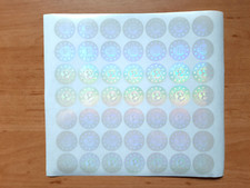 49 Stück Hologramm Aufkleber Garantiesiegel "ORIGINAL" Sticker TRANSPARENT