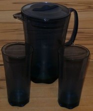 Tupperware Elegancia  Kanne 2 l mit 2 Becher je 500 ml, blau grün