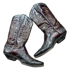 Mezcalero Cowboy Biker Boots Stiefel Leder Gr. 42 Leder Mexico Braun schwarz