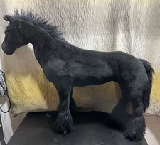 Black Beauty Pferd realistisch Plüsch groß 26’’ groß stehend DPL Leeds Ltd Vintage